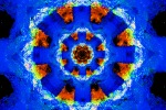 Blue Gold Sun Mandala